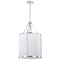 Nuvo Easton 3-Light Pendant - Polished Nickel Finish - White Linen Shade 60/7972 - alternate 1